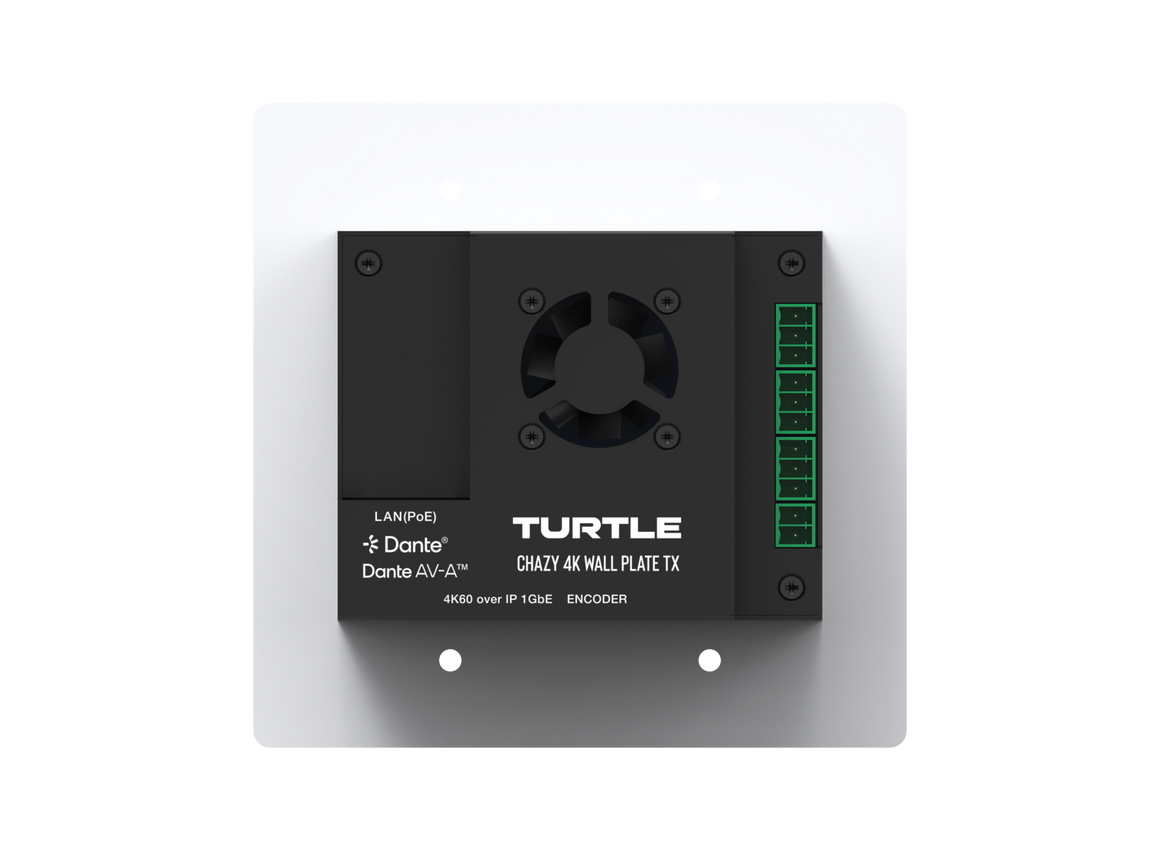 Schildpadaudiocomponent op een witte achtergrond