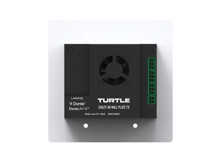 Schildpadaudiocomponent op een witte achtergrond